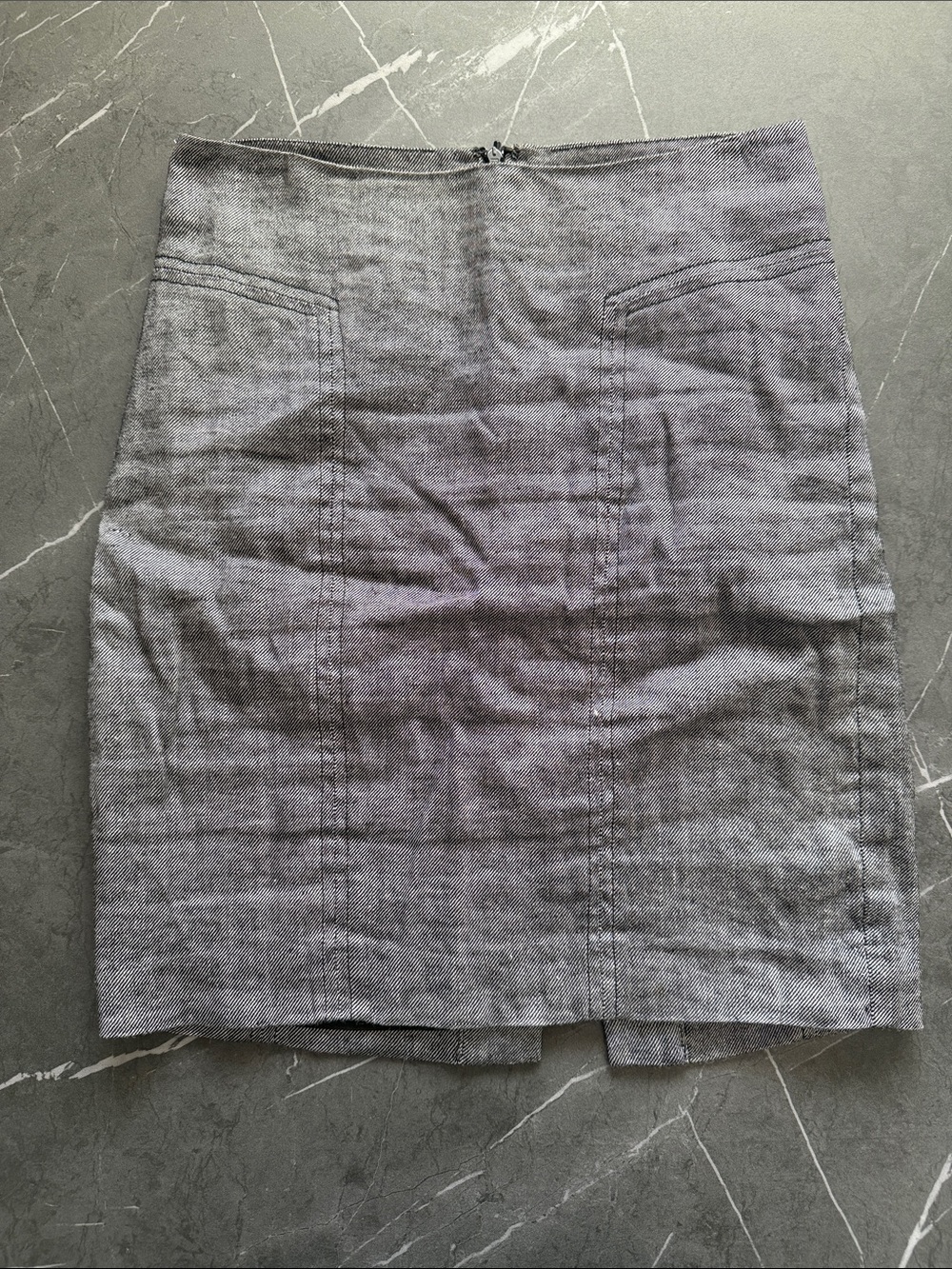 bebe Gray Textured Pencil Skirt